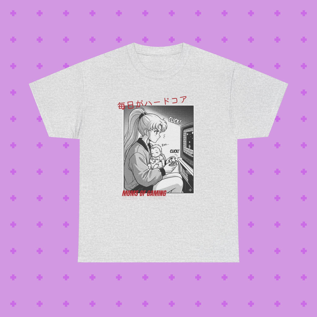 Anime Gamer Tee — Retro Girl Playing Console (ハードコア)