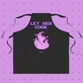 Apron — "Let Her Cook" Mom Pixel Art Cooking Apron
