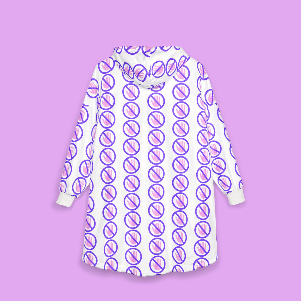 Hooded Blanket - "Mom's Locked In" Cozy Gamer Lounge Throw