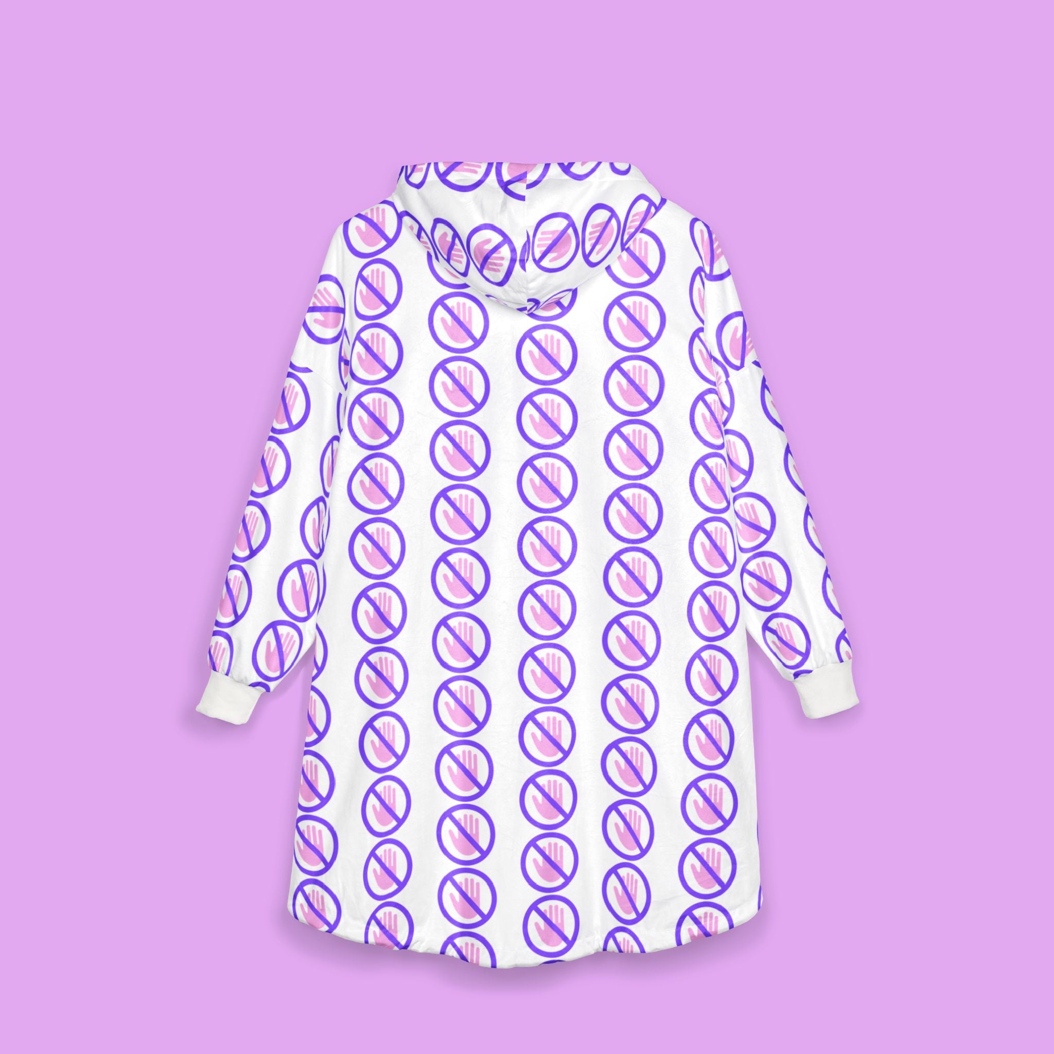 Hooded Blanket - "Mom's Locked In" Cozy Gamer Lounge Throw